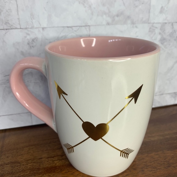 New! Pier One 1 Coffee Mug Cup Hearts Arrows - Picture 3 of 3